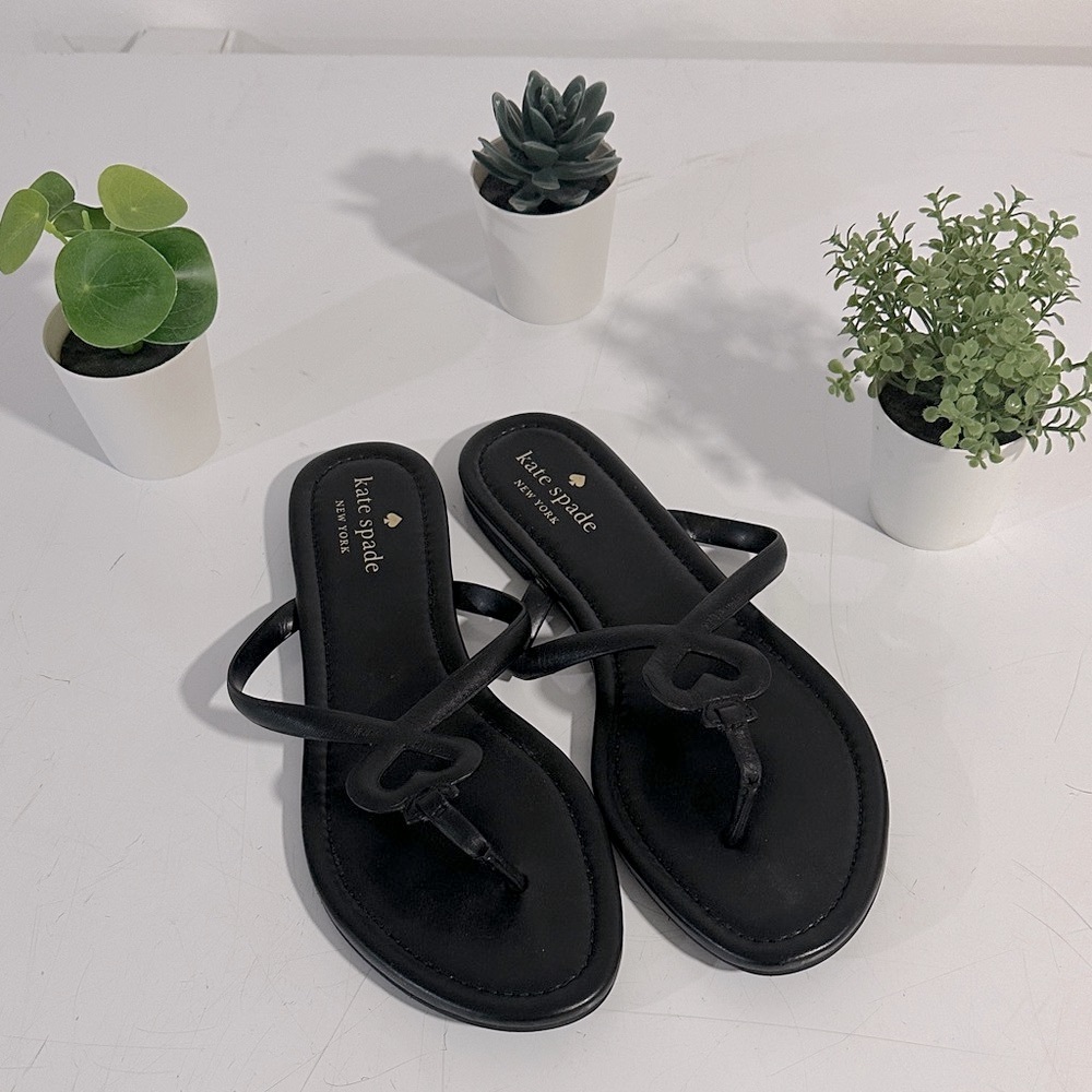Kate Spade Black Leather Sandals